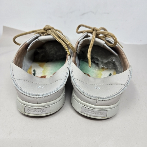 Olukai Womens Pehuea Li Ili Off White Leather Casual Comfort All Day Wear Shoes - Picture 5 of 13